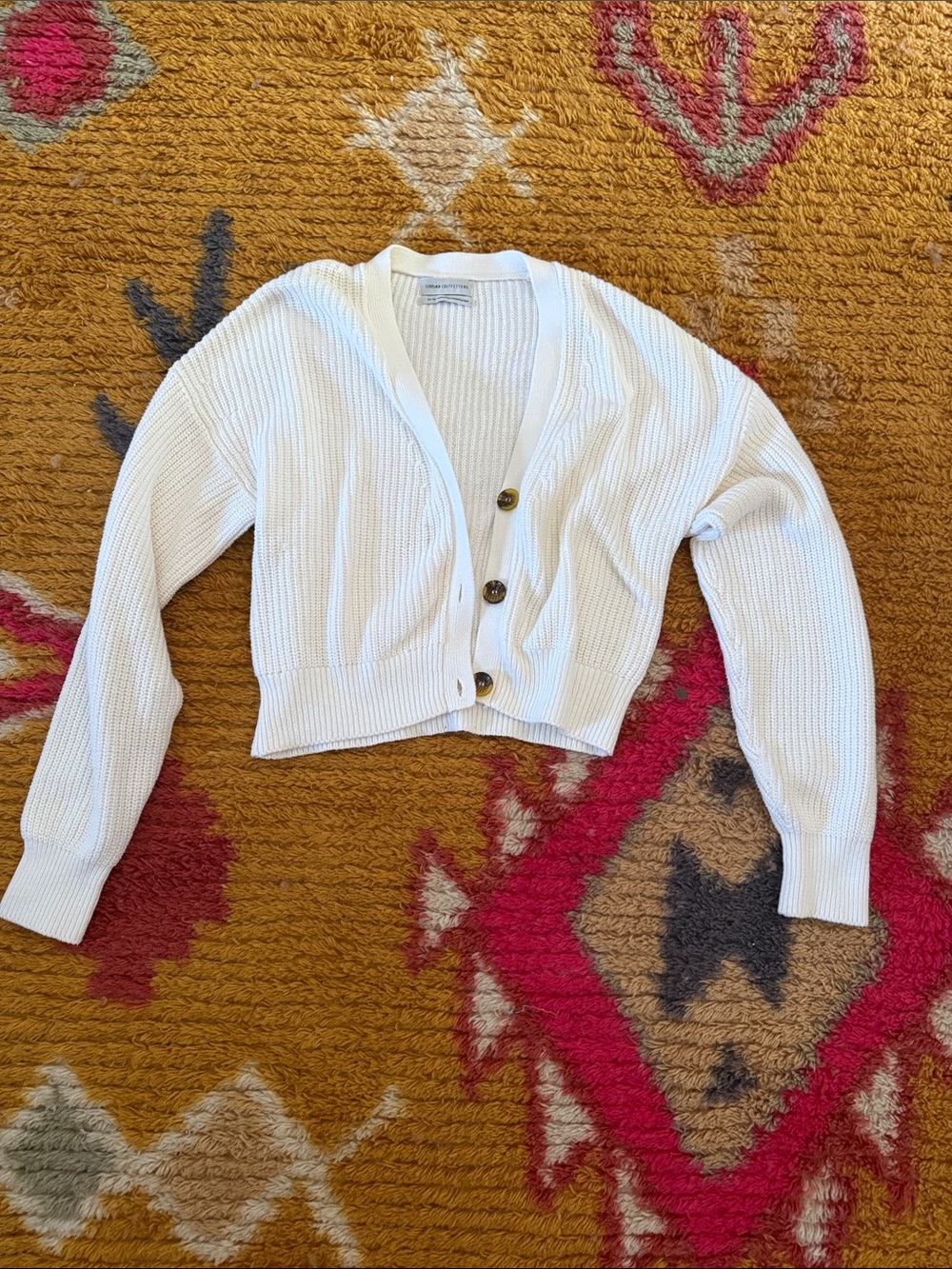 Urban outfitters cotton blend cropped cardigan sweater